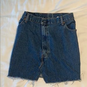 Urban Outfitters Redone Vintage Levi Skirt